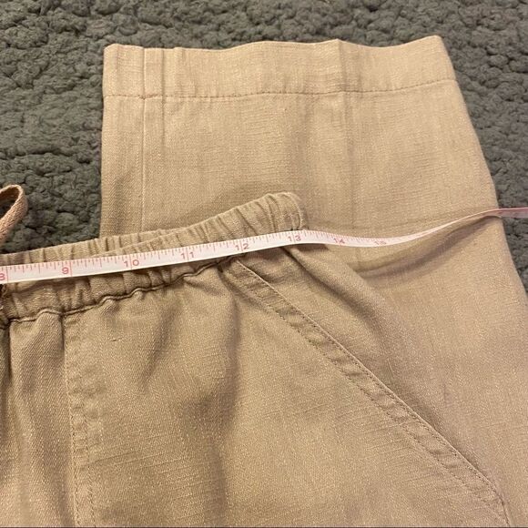 Chico’s Tan Linen Blend Pants Size 0 Drawstring - Picture 10 of 12
